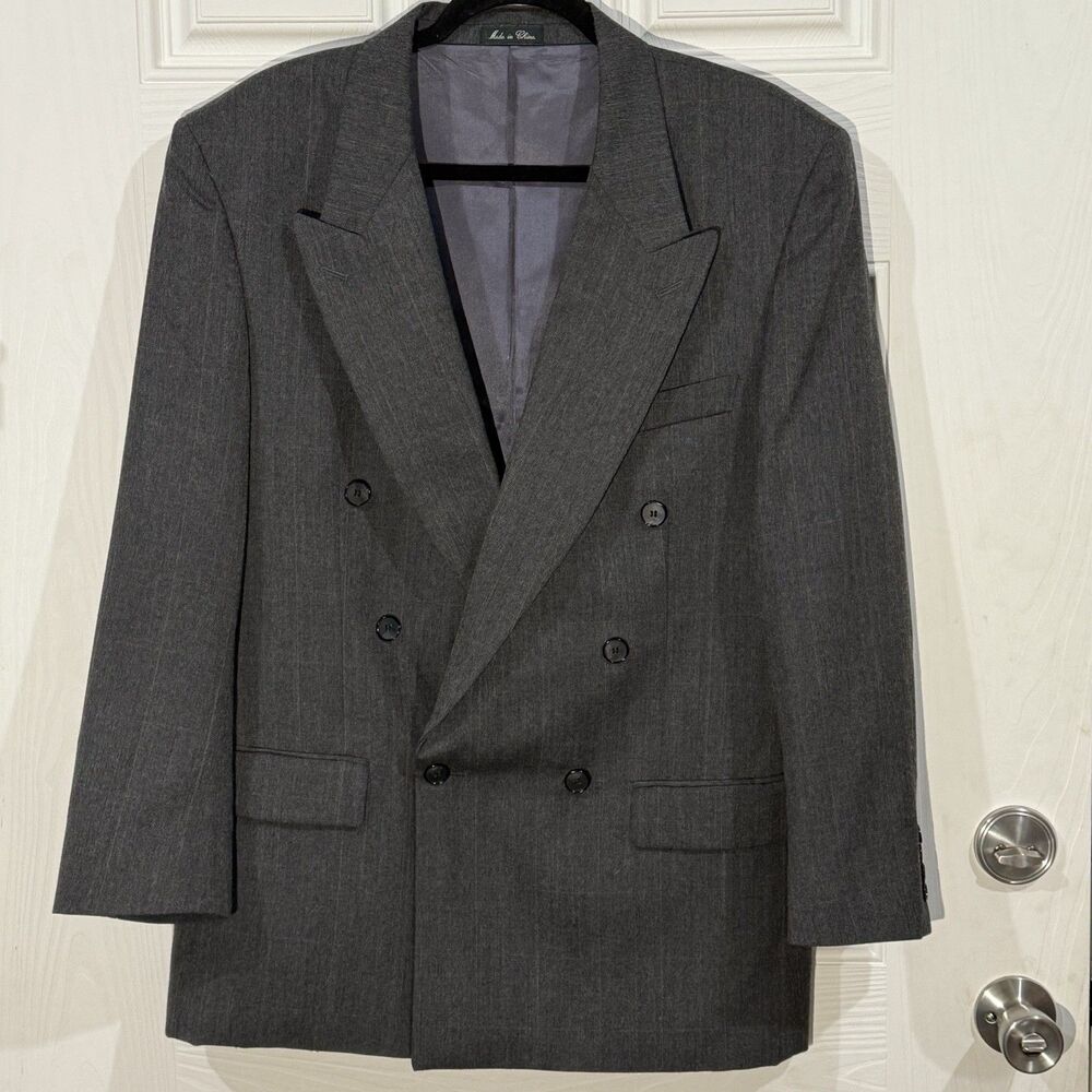 41R J RIGGINGS HUNTING HORN Gray Suit Jacket Sport Coat‎ Blazer